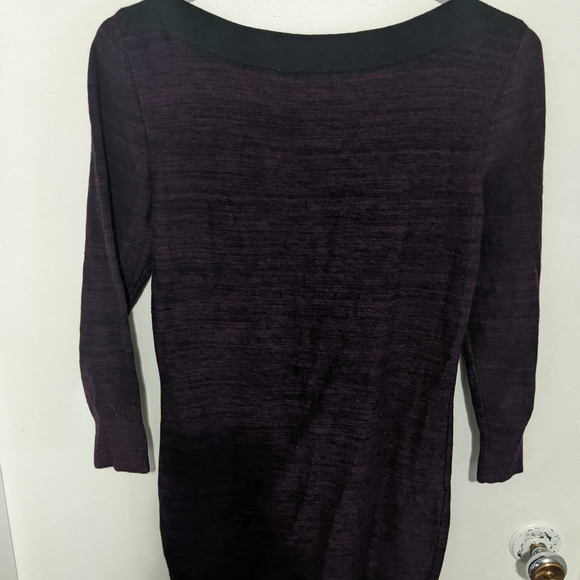 Vintage Le Chateau Purple Knit Mini Dress - Picture 5 of 6